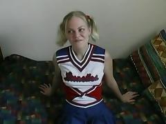 Dick buried in an adorable cheerleader with sweet pigtails tube porn video