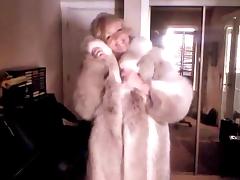 Sexy Woman showing off her Wolf Fur Coat II tube porn video
