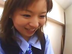 Japanese OL spitting on coworker tube porn video