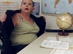 British curly BBW teacher playing solo tube porn video