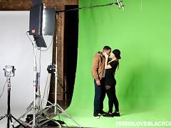 Co-stars on a photo shoot have red hot interracial sex tube porn video