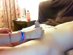 Cute girl jerks her bf hard and sucks him off tube porn video