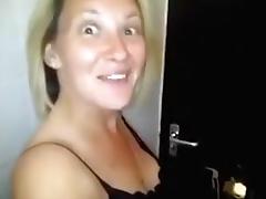 Blonde mom sucking dick in amateur gloryhole video tube porn video