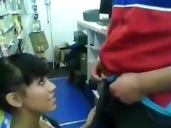Behind the counter at gas station oral tube porn video