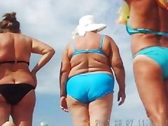Russian mature on the beach! Amateur hidden cam! tube porn video