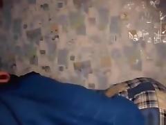 Cute russian brunette girl rides her bf's cock on the bed and moans loud tube porn video