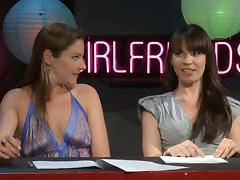 Dana Dearmond and Samantha Ryan host a pornstar talk show tube porn video