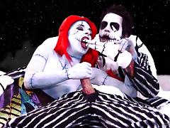Couple in Nightmare Before Christmas cosplay fucks tube porn video