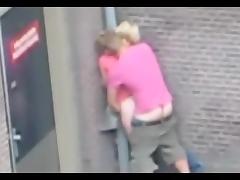 People having sex on the street (The Netherlands). tube porn video