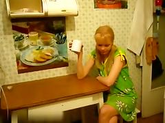 Petite Russian blonde rammed tube porn video