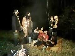 Devilish outdoor gangbang tube porn video