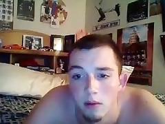 Comely dude is jerking off in his room and filming himself on camera tube porn video