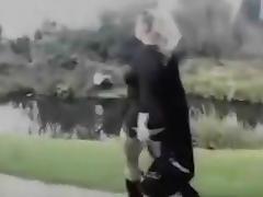 Milf European vixen wife in the park flashing her cunt tube porn video