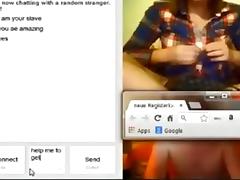 Busty girl has some dirty talk cybersex with a stranger on omegle tube porn video