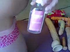 Stuffing tampons tube porn video