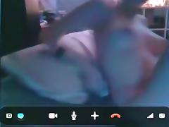 Busty girl rubs herself to orgasm for her bf on skype tube porn video