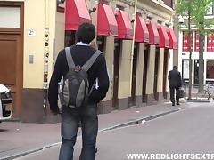 In the red light district he meets a hot hooker and goes at it tube porn video