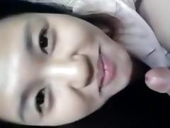 Cute chinese gal engulfing and fucking tube porn video