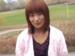 Crazy Japanese girl squats and pisses while out in public tube porn video