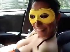 Rio masked street girl fucks a fat guy in his car tube porn video