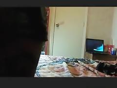 girl tapes herself stripping and masturbating with a toy tube porn video