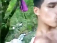 Latina girl fucks her bf in the forest tube porn video