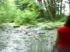 Survival walk in nature ends in sex with a creampie pussy tube porn video