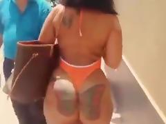 Tattooed booty tube porn video