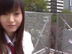 Ryo Asaka starts touching her vag in the shower tube porn video