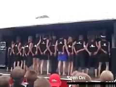 College students perform a funny naked show on stage tube porn video