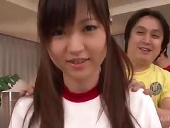Asian, Ryo Asaka, sure loves fucking in group tube porn video
