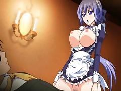 Busty hentai maid hot riding her master dick tube porn video