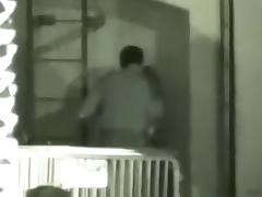 Voyeur tapes a party couple masturbating eachother in an alley tube porn video