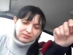 Streetslut sucks and jerks me off in my car, shows off the cum in her mouth and spits it out. tube porn video