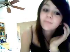 Cute girl shows off her tits and hairy pussy to her bf on cam tube porn video