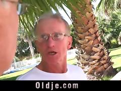 Big dick grandpa shoves a young nun's chastity tube porn video