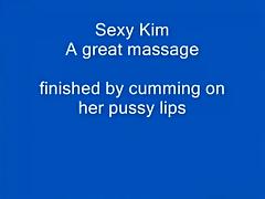 Sexy kim gets a great massage finished with a cumshot on her pussylips tube porn video