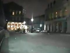 Holy shit. new orleans streetgirl just gives a guy a blowjob on a bench in public. tube porn video