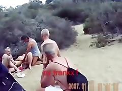 Mature swinger slut lets 2 old men fuck her in the hills tube porn video