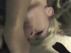 Blonde milf, dressed as a cheerleader, makes a sextape. tube porn video