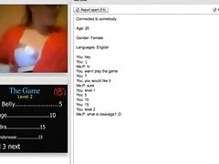 20yo nerdy girl with glasses plays a sex game on chat roulette tube porn video