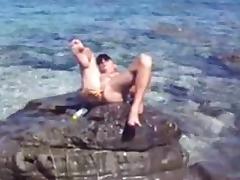 Public beach anal masturbation tube porn video