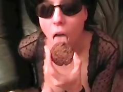 Dirty French girl in sunglasses sucks my dick until she gets a facial tube porn video