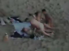 Voyeur tapes nudists fucking eachother's gf on a nudist beach tube porn video