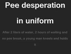 pee desperation in uniform tube porn video