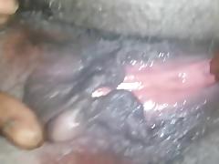 African Wife Mastubating Large Love Button tube porn video