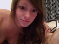 Nice brunette ass licking tube porn video