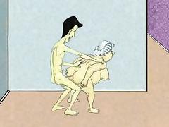Sexy Anal Granny and Squirt! Animation! tube porn video
