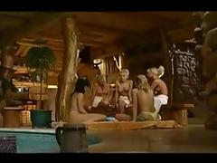 Orgy at the sauna tube porn video