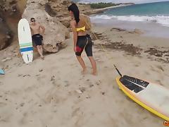 Charming Apolonia in her doggy style adventure by the sea tube porn video